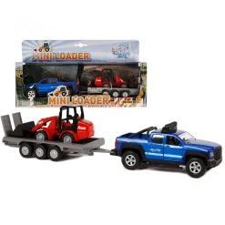 Kids Globe Terreinwagen met Aanhanger en Shovel, 30cm