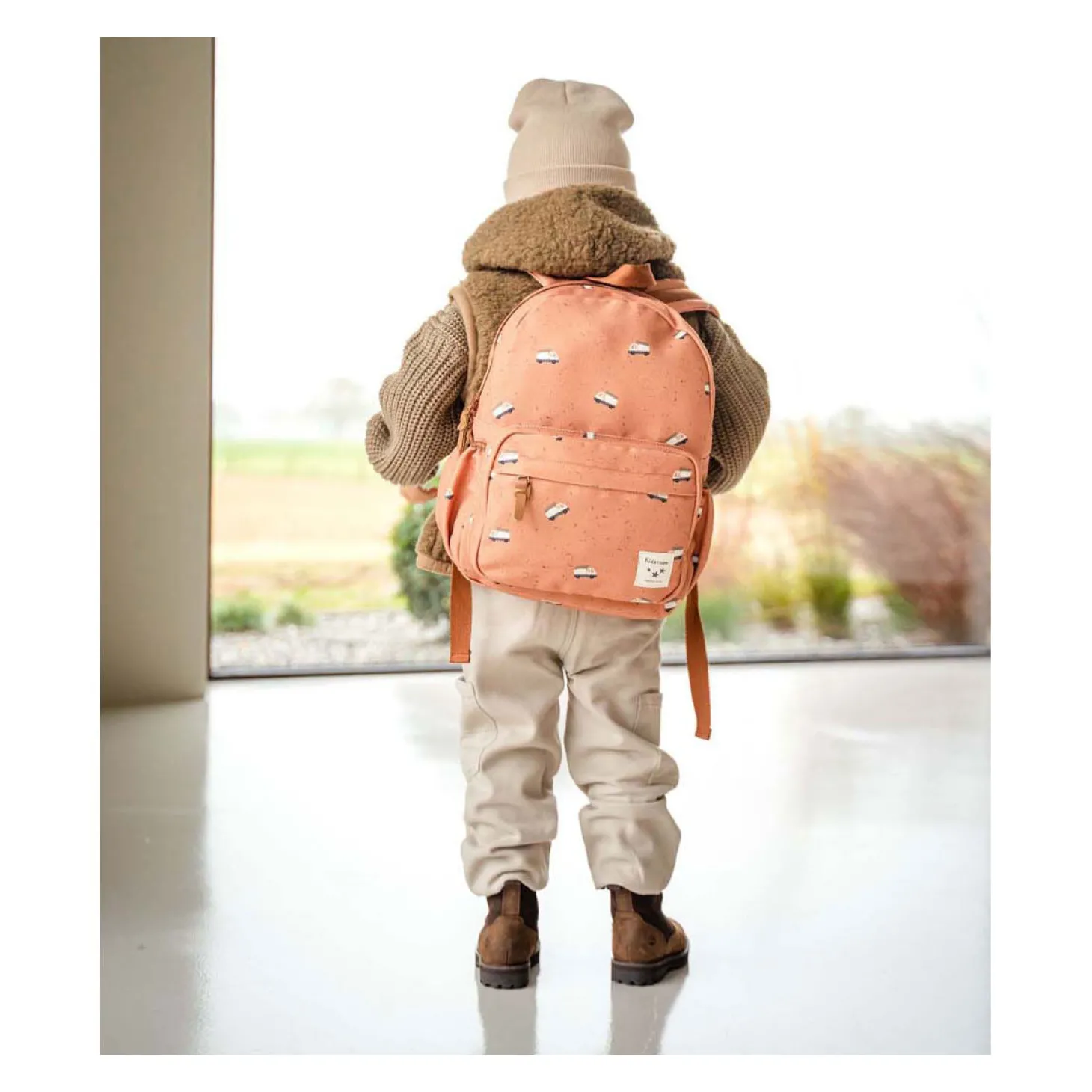 Kidzroom Rugzak Turin Enchanted Memories Bruin Brandweerwagen