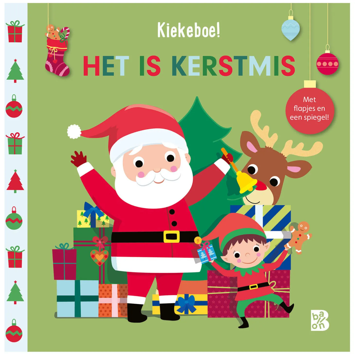 Kiekeboeboek met spiegeltje kerst Flapjesboek