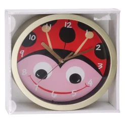 Kinder Wandklok Lieveheerstbeestje, 20cm