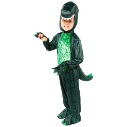 Kinderkostuum Dino Groen, 3-4 jaar