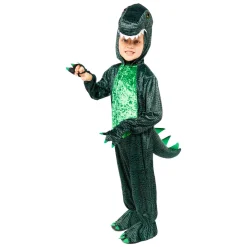 Kinderkostuum Donkergroene Dino, 4-6 jaar