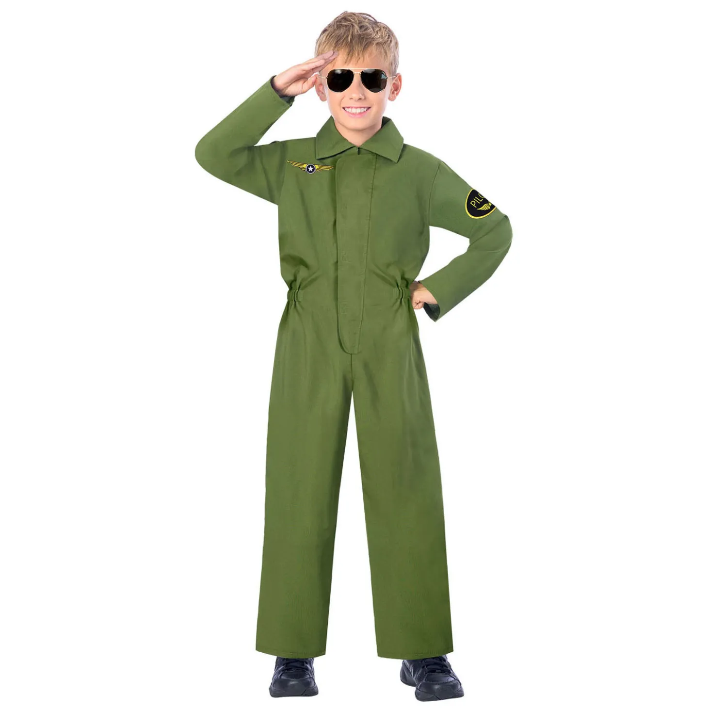 Kinderkostuum Jumpsuit Piloot, 4-6 jaar