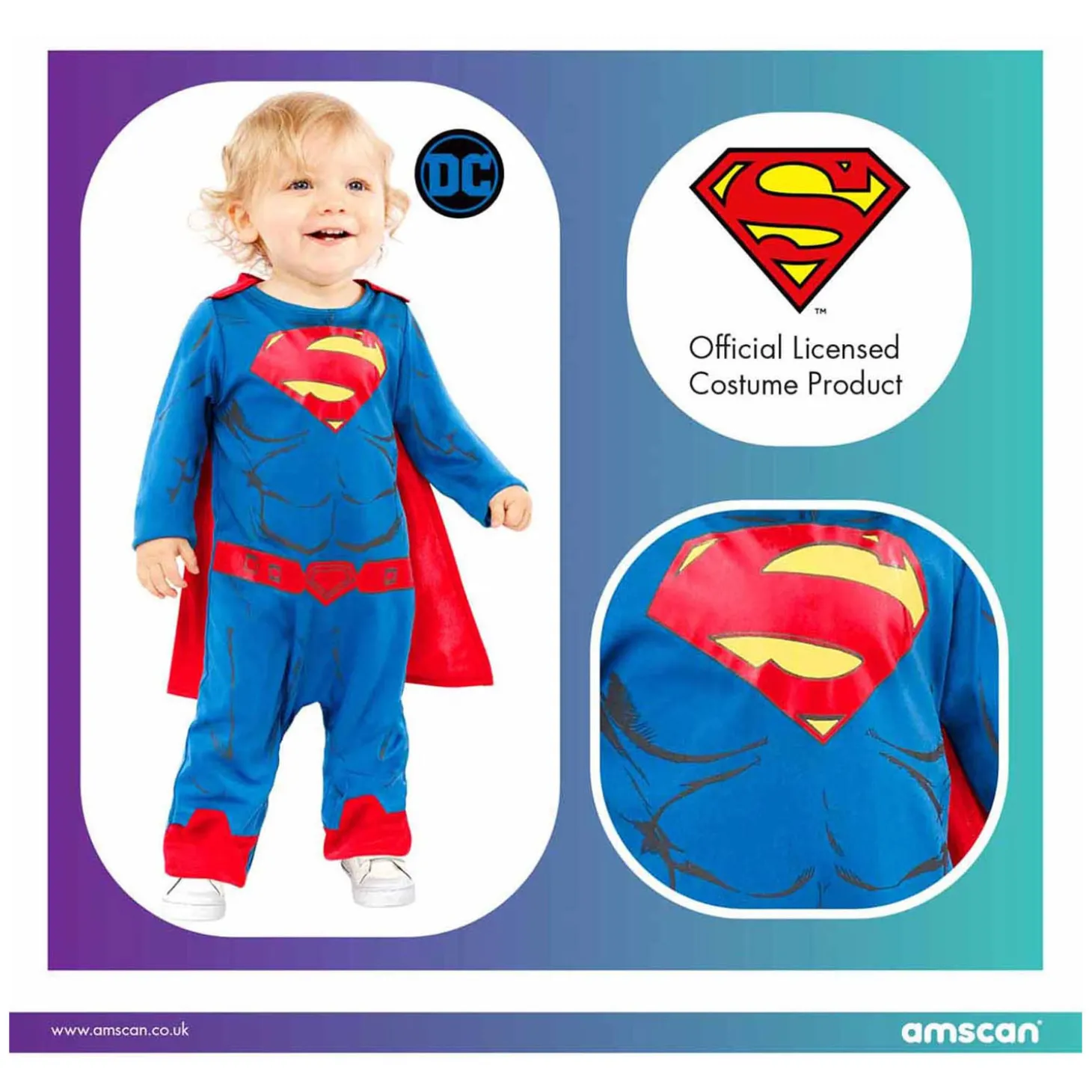 Kinderkostuum Superman, 2-3j.