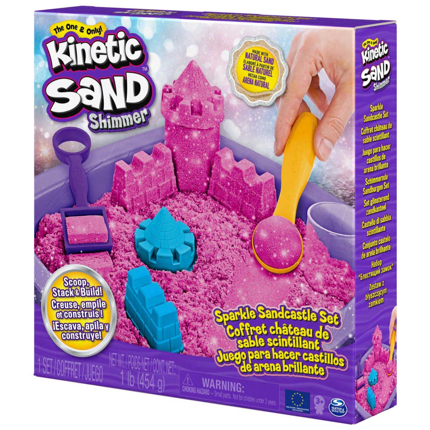 Kinetic Sand - Shimmer Zandkasteel Set Roze, 453gr.