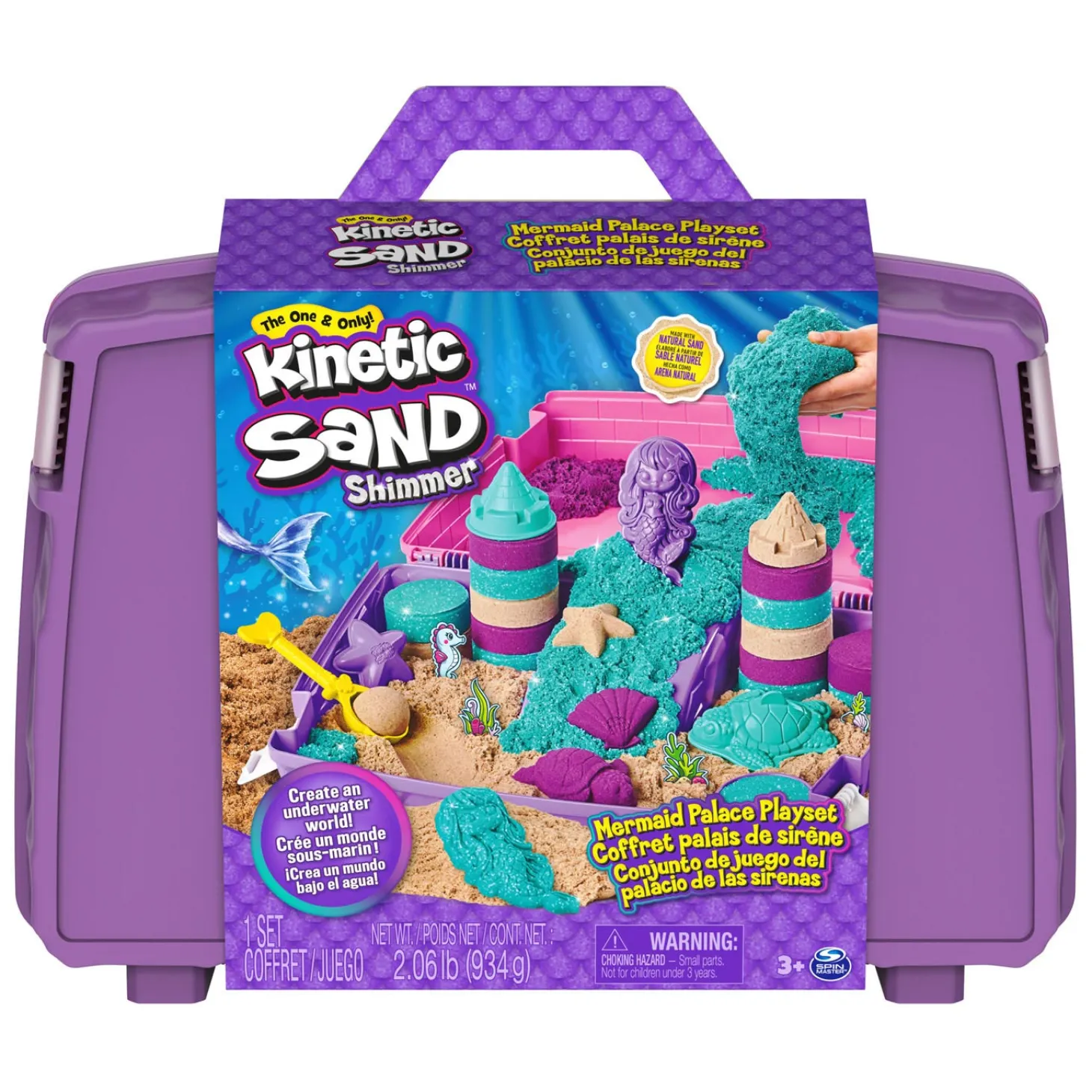 Kinetic Sand - Zeemeerminnen Speelset met Opbergkoffer