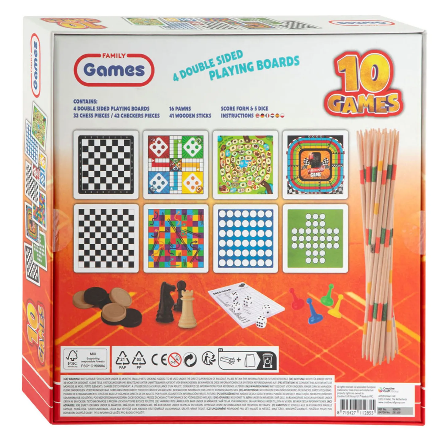 Klassieke Bordspellen Box 10in1