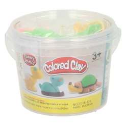 Kleiset in Opbergbox Dino Vormen - 6 Kleuren Klei