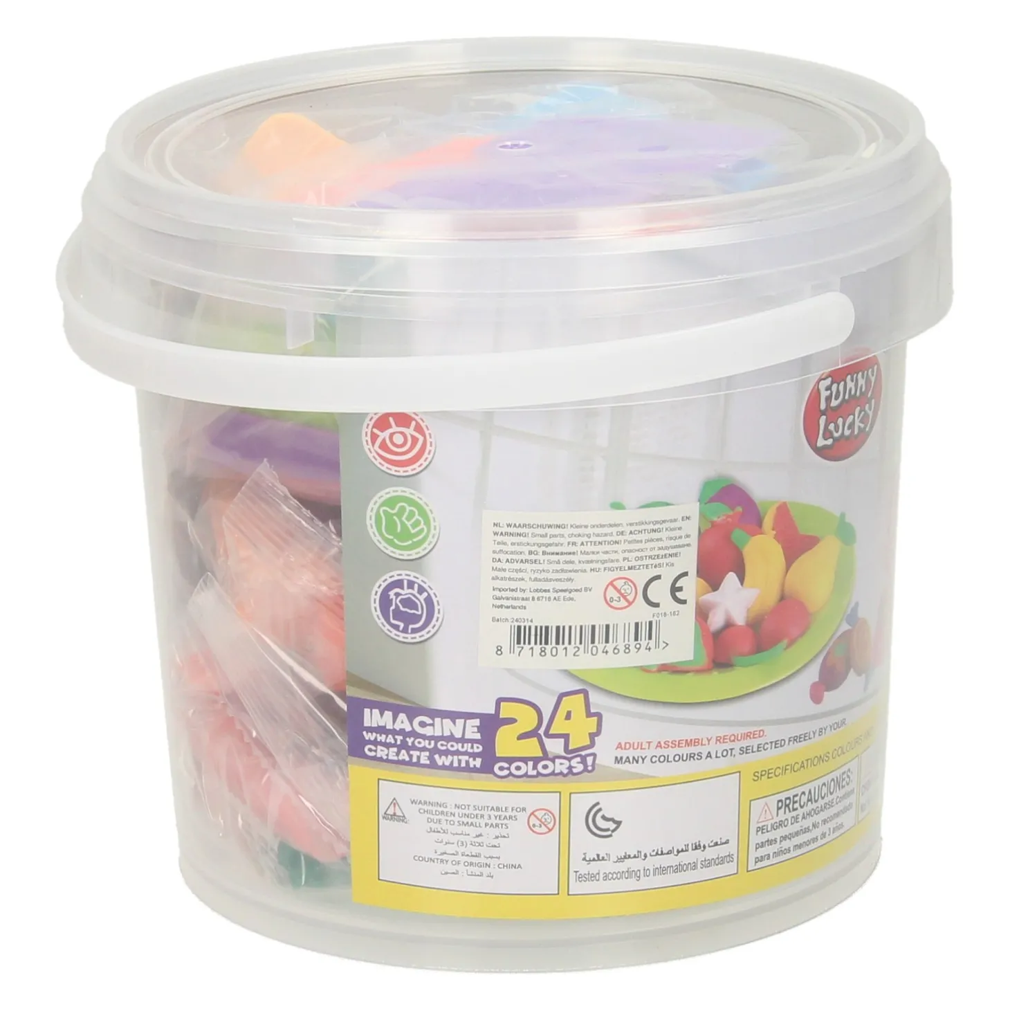 Kleiset in Opbergbox Fruit - 24 Kleuren Klei