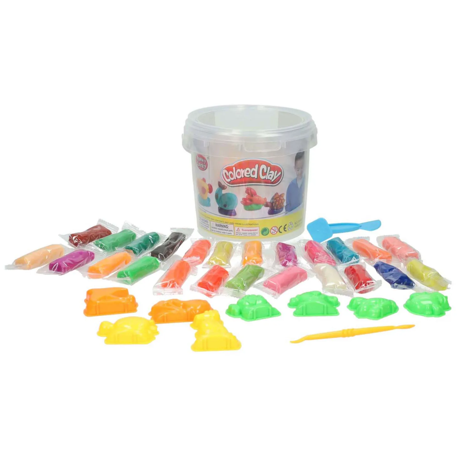 Kleiset in Opbergbox Oceaan Dieren - 24 Kleuren Klei