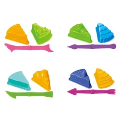 Kleiset met 2 Toetjesvormen en Tool - 3 Kleuren Klei