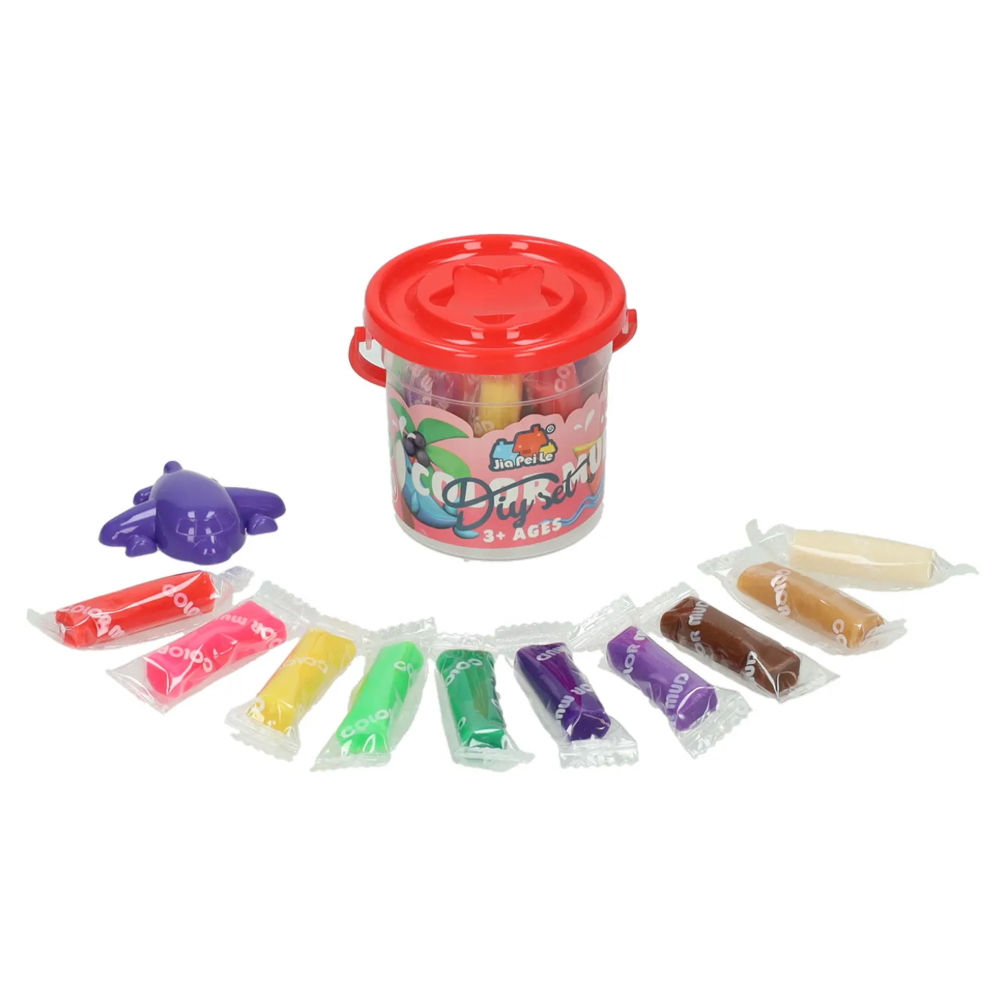 Kleisetje in Ton - 9 Kleuren Klei - 13dlg.