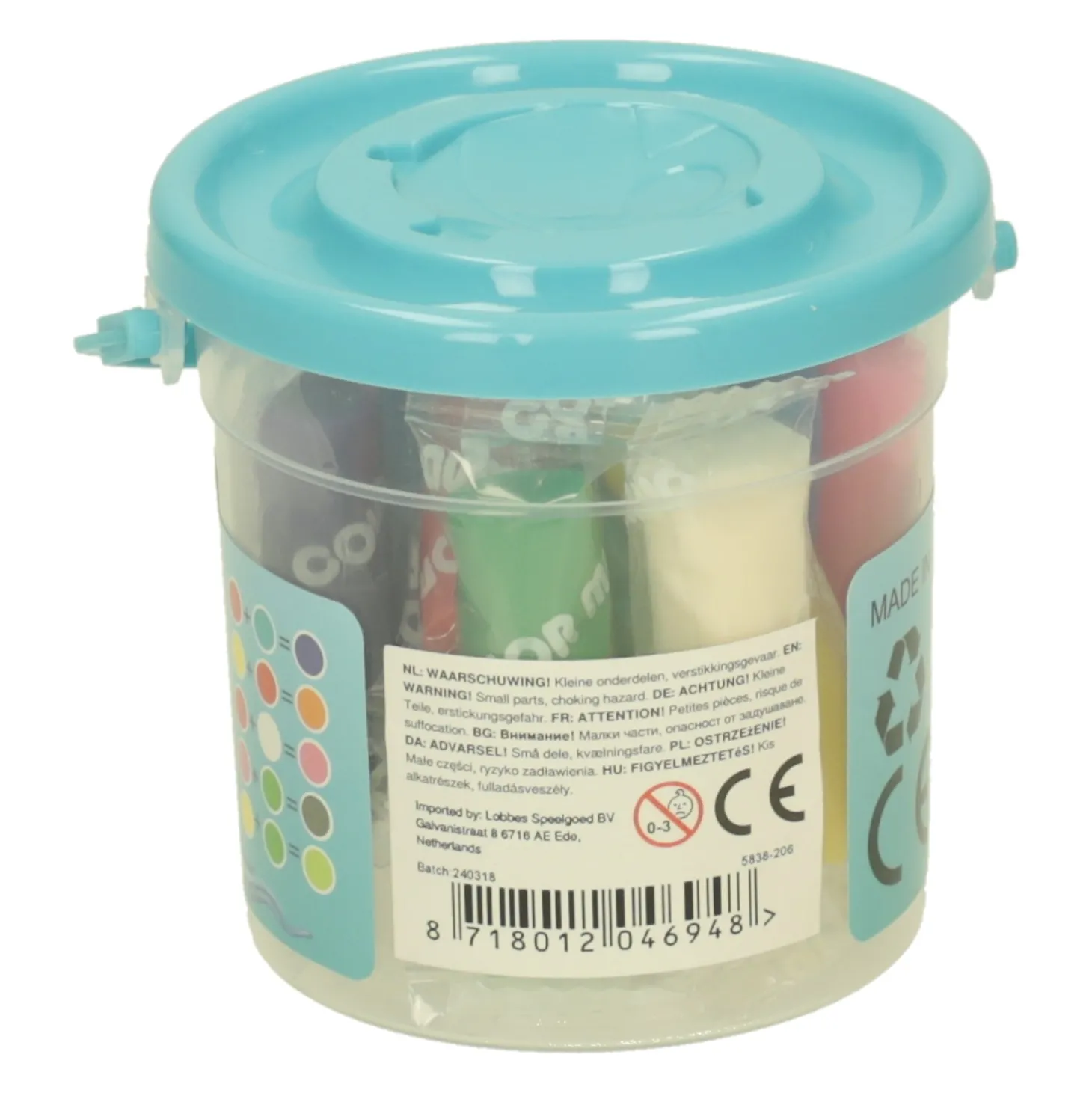 Kleisetje in Ton - 9 Kleuren Klei - 13dlg.