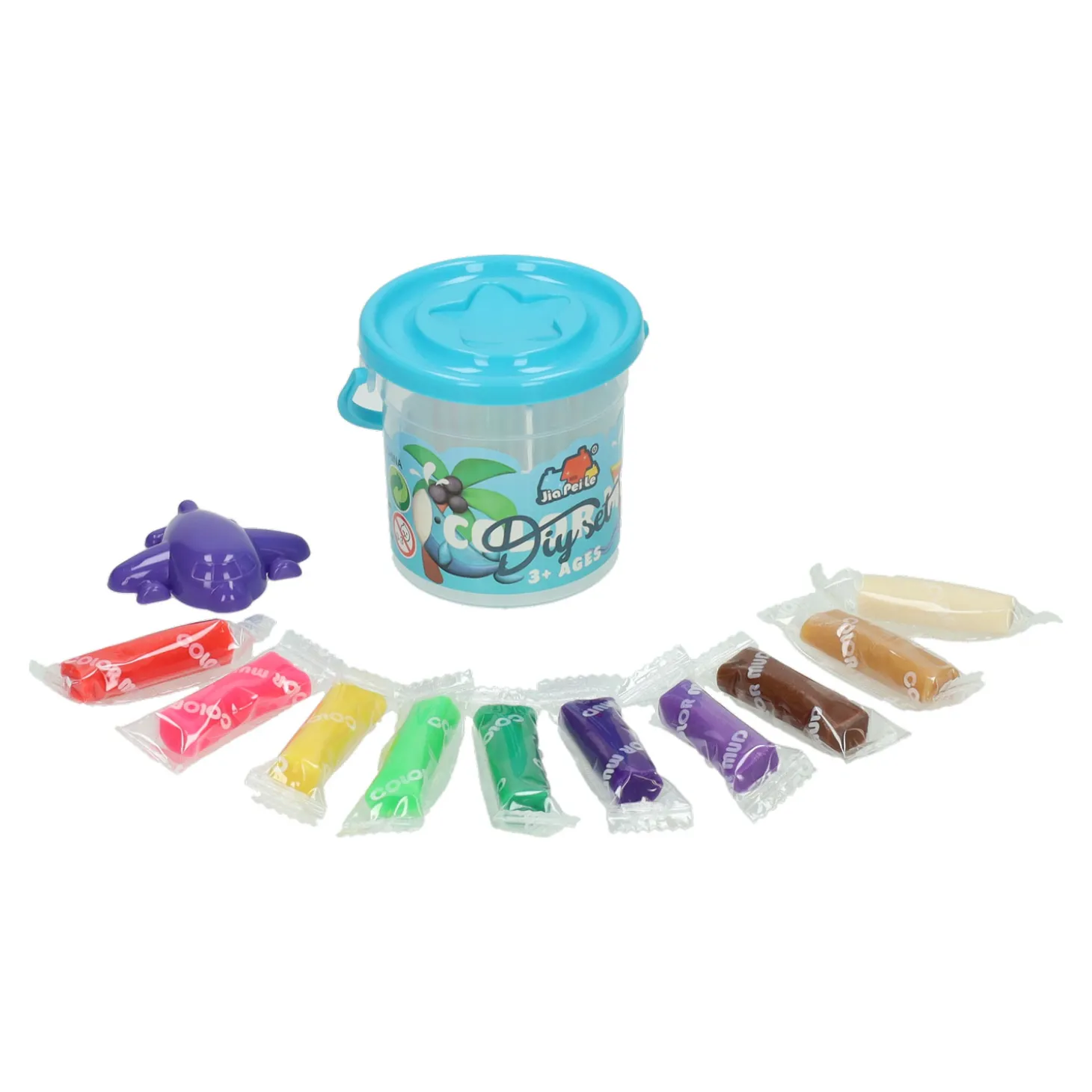 Kleisetje in Ton - 9 Kleuren Klei - 13dlg.