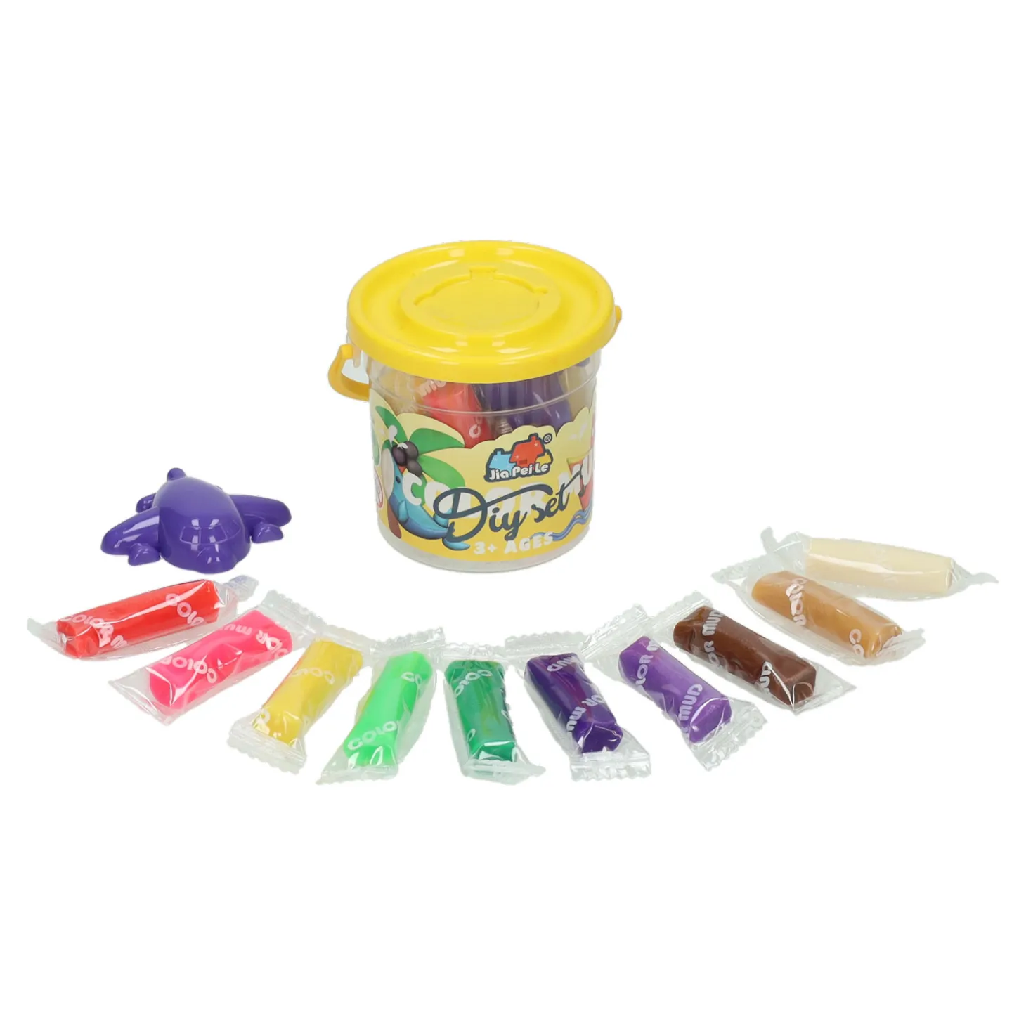 Kleisetje in Ton - 9 Kleuren Klei - 13dlg.