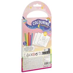 Kleur- en Activiteiten Set Roze met 5 Kleurpotloden