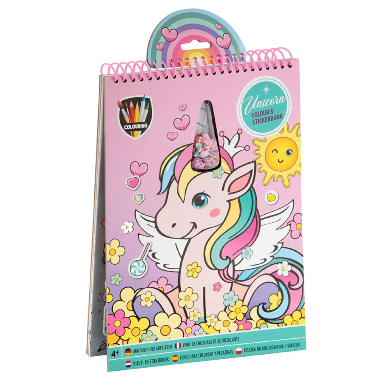 Kleur en Stickerboek Eenhoorn