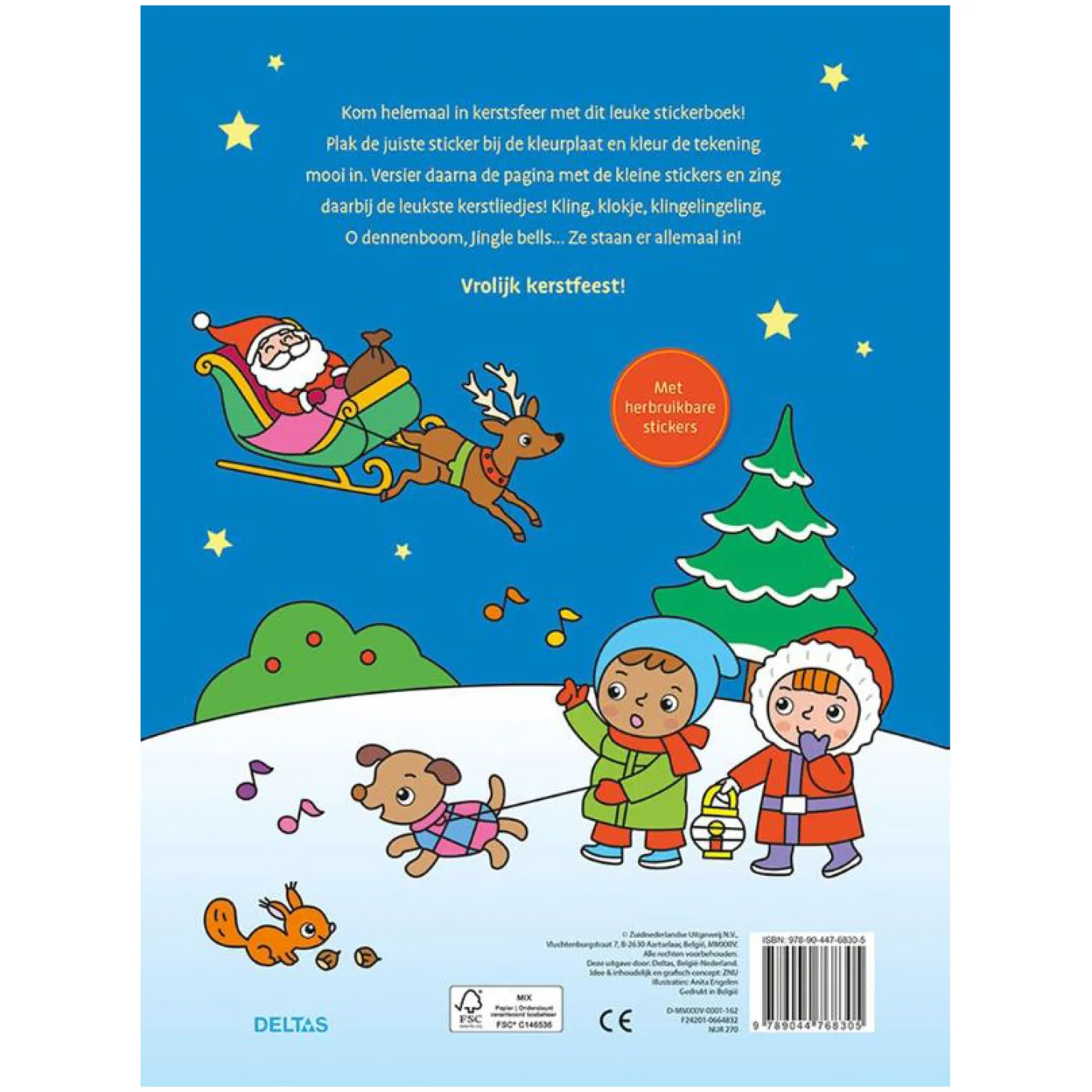Kleur- en Stickerboek kerstliedjes