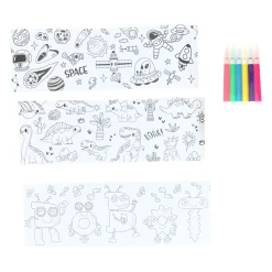 Kleur je eigen Beker Dino's Robots Ruimtevaartplaatjes - incl 6 stiften