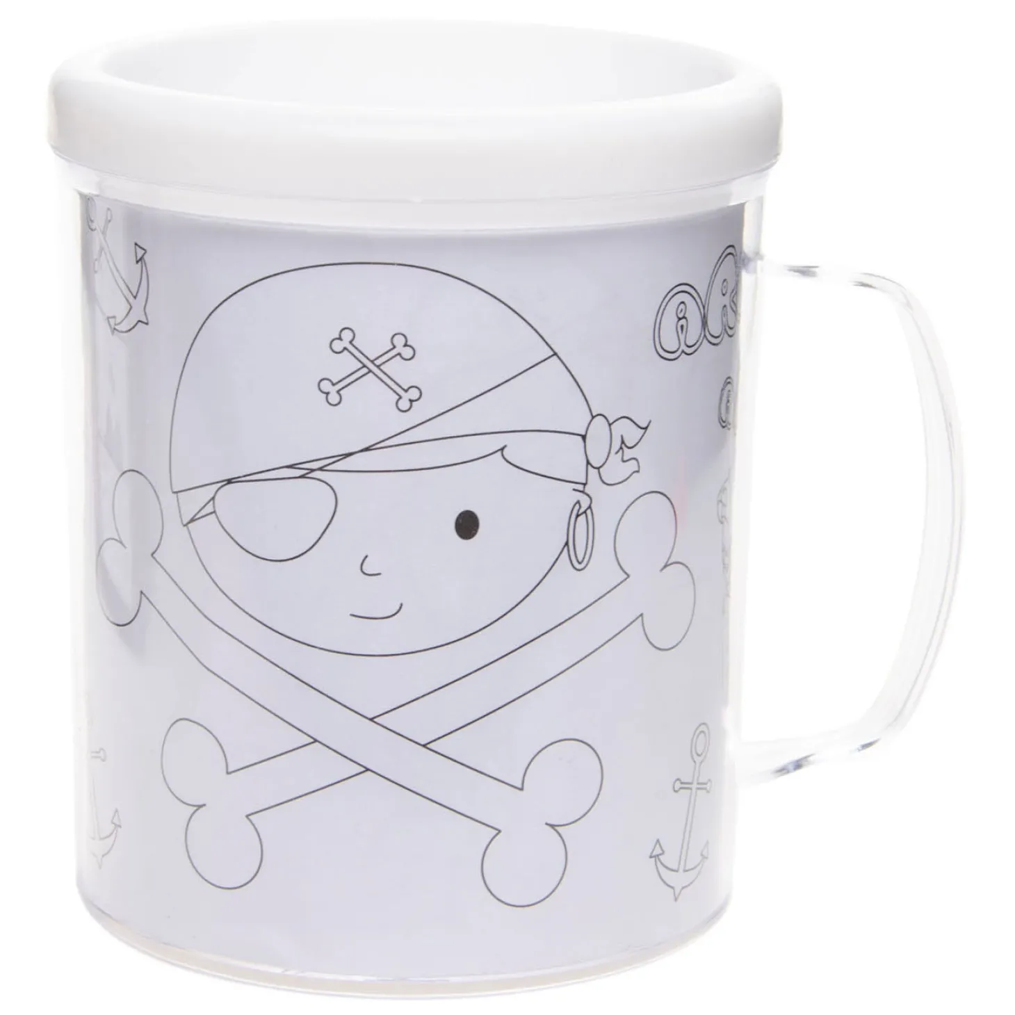 Kleur je eigen Beker Piraat