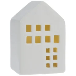 Kleur je eigen Kersthuisje met LED, Set van 12