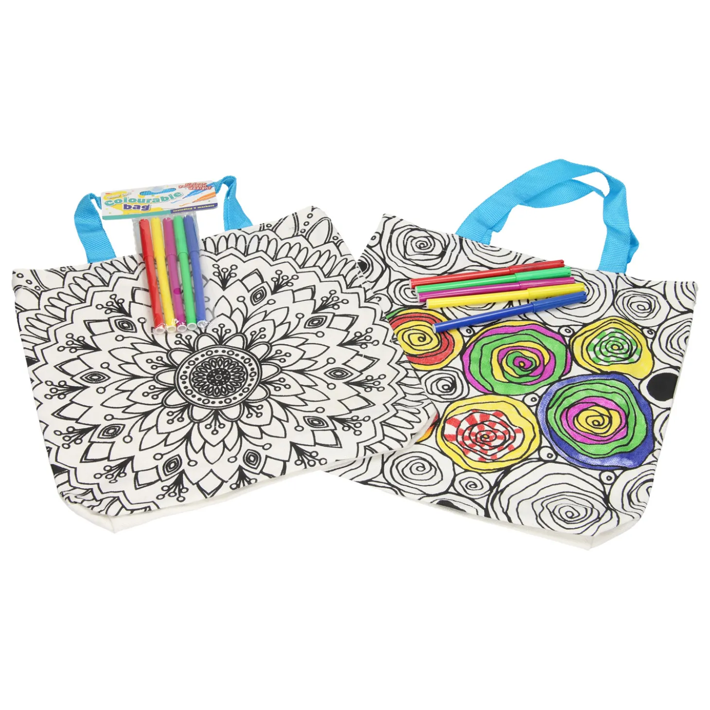 Kleur je eigen Tas - Mandala/Rozen