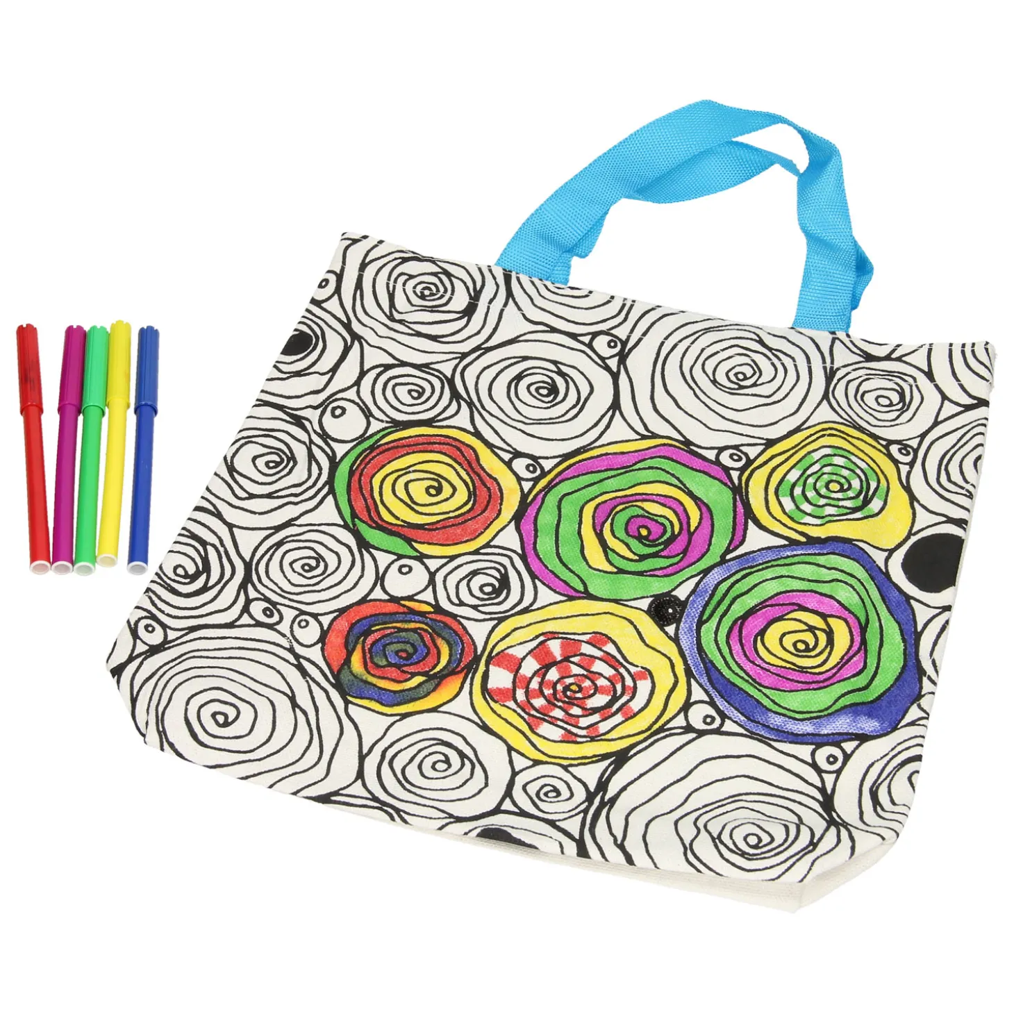 Kleur je eigen Tas - Mandala/Rozen