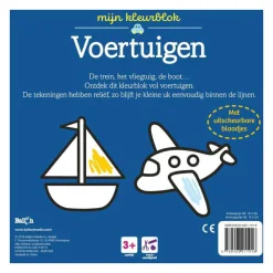 Kleurblok Junior - Voertuigen Dikke Lijnen 3+