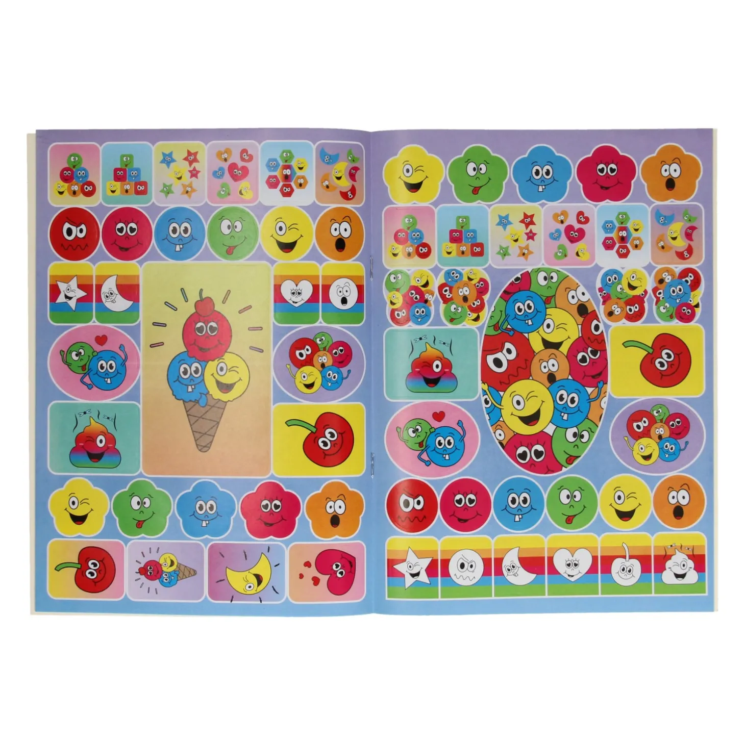 Kleurboek met Stickervel Lachgezicht