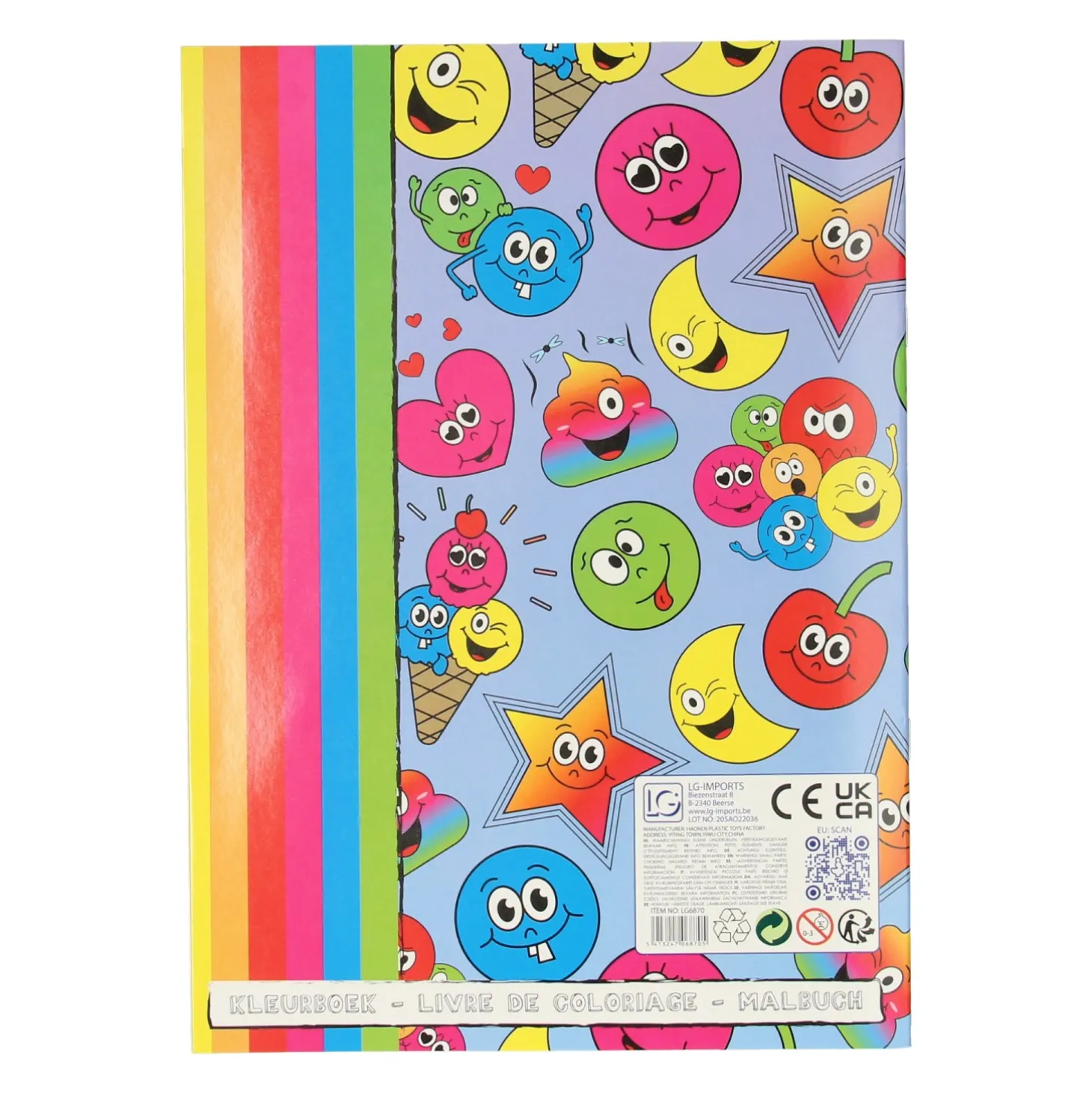 Kleurboek met Stickervel Lachgezicht