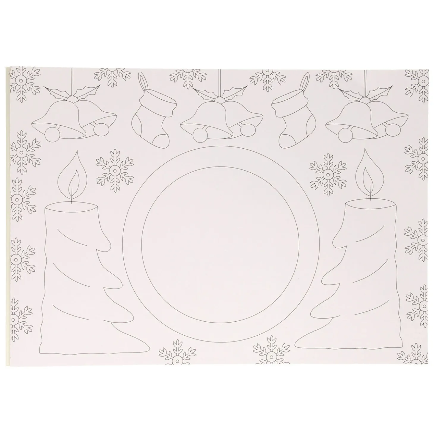 Kleurboek Placemat Kerst, 12st.
