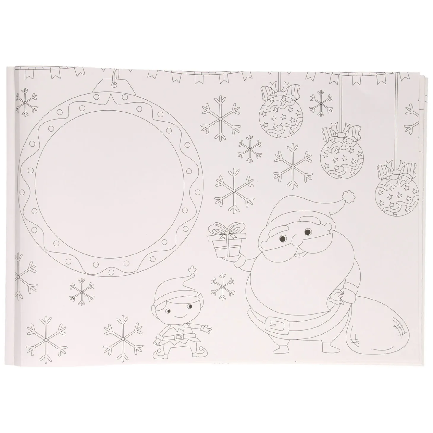 Kleurboek Placemat Kerst, 12st.