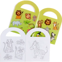 Kleurboekje met Stickers Wilde Dieren