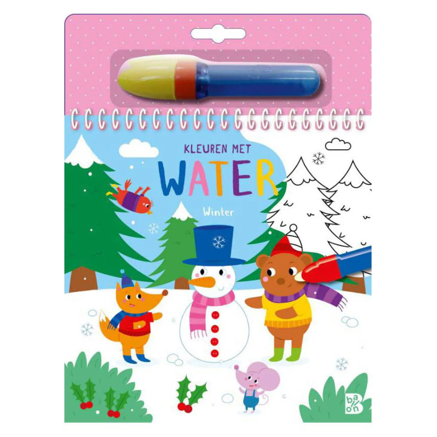 Kleuren met water - Winter