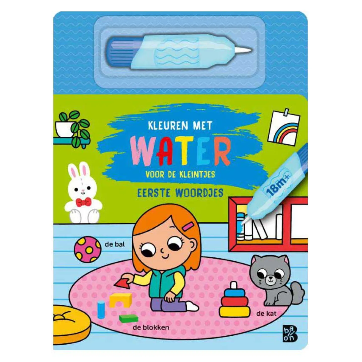 Kleuren met Water Voor de Kleintjes Eerste Woordjes 18m+