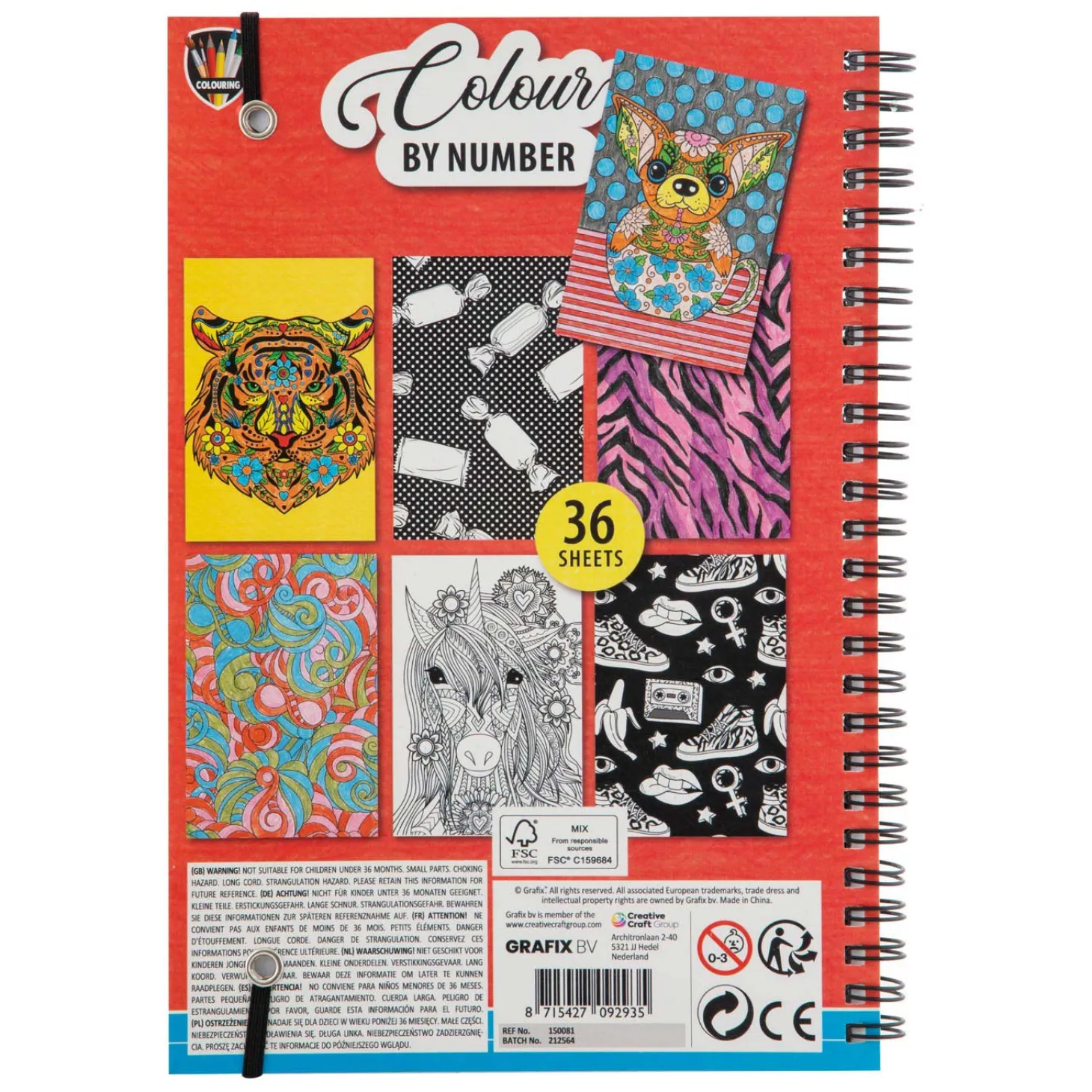 Kleuren op Nummer Kleurboek met Kleurpotloden.