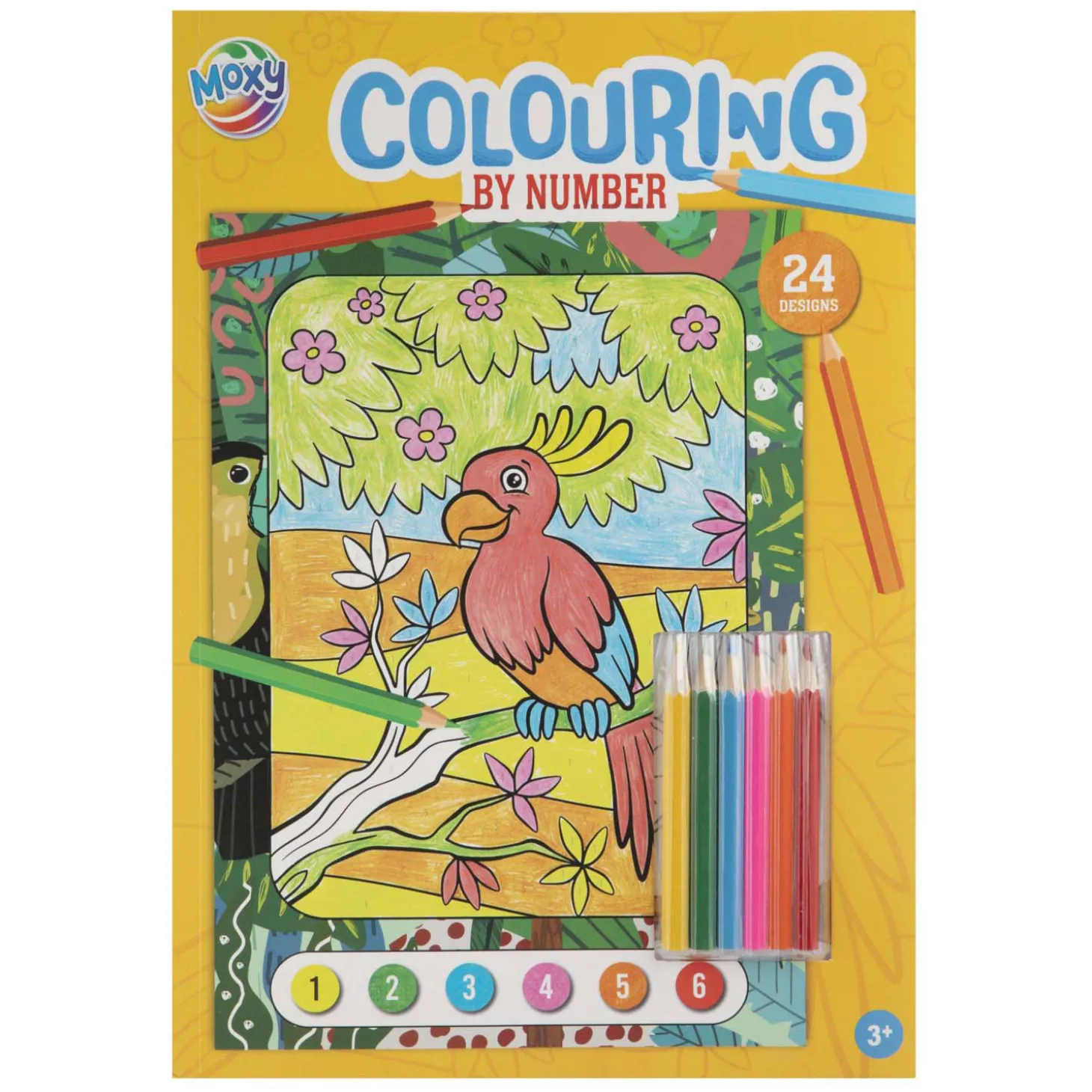 Kleuren op Nummer met 6 Kleurpotloden