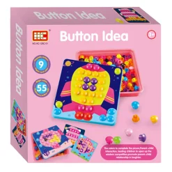 Kleurenbuttons met Opbergbox, 55dlg.