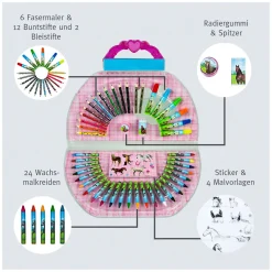 Kleurkoffer Paarden, 51dlg.
