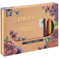 Kleurset Bloemen met 10 Kleurpotloden