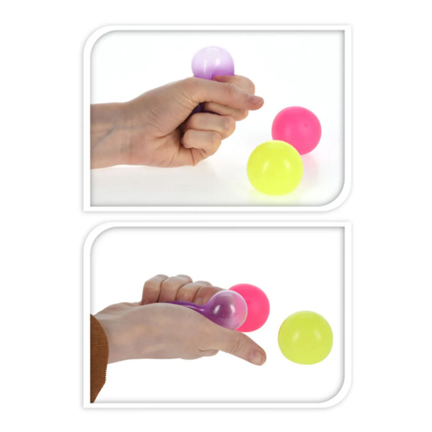 Knijpbal Sticky Kleur, Set van 3