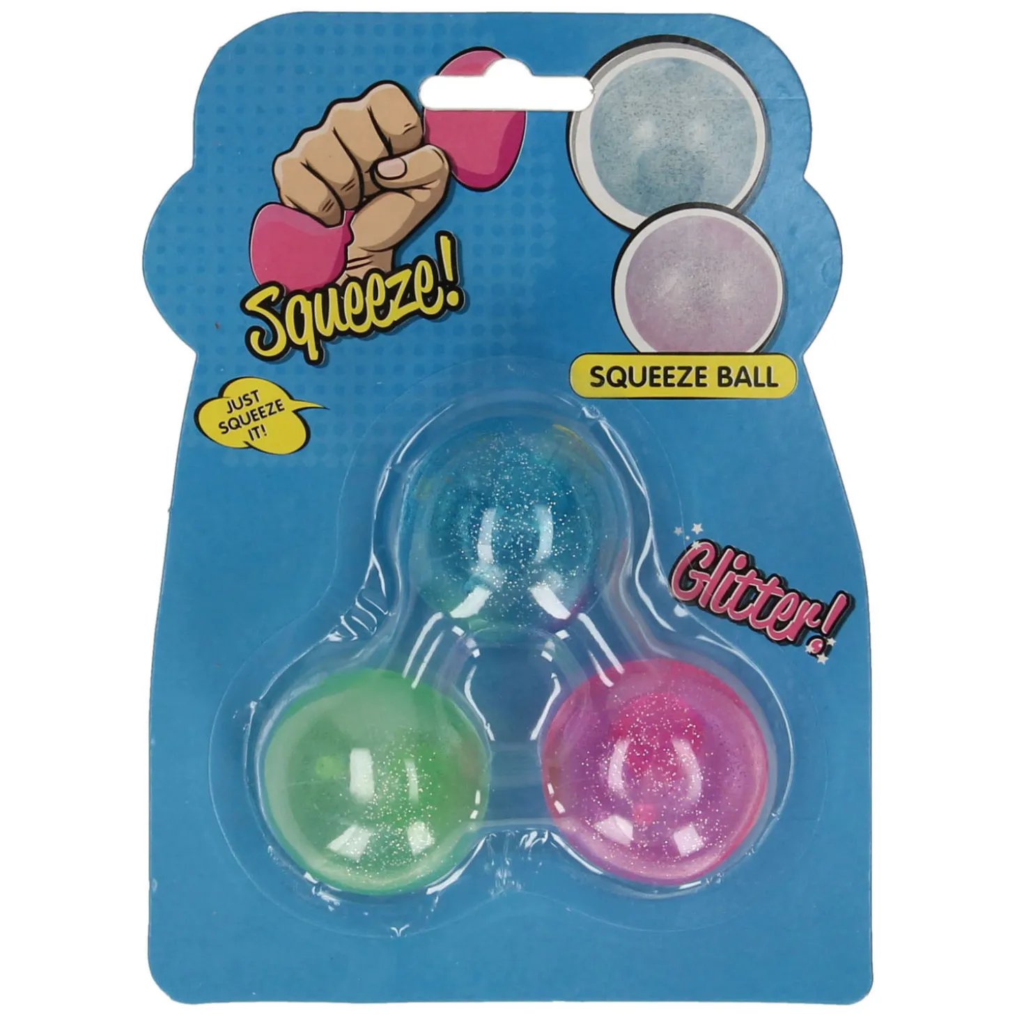 Knijpbal Sticky Kleur, Set van 3