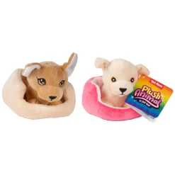 Knuffel Pluche Hond in Mand - 11cm
