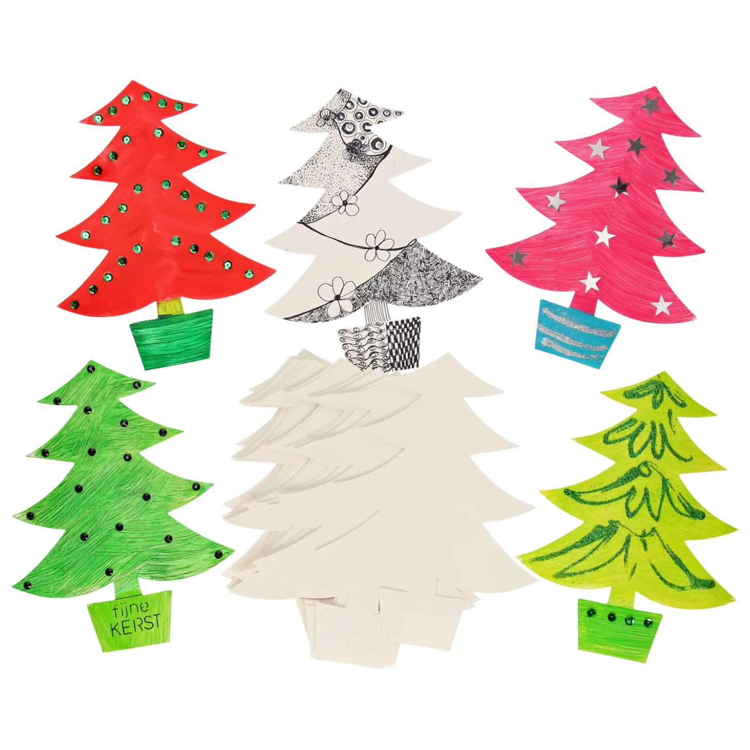 Knutsel Kerstbomen, 25st.