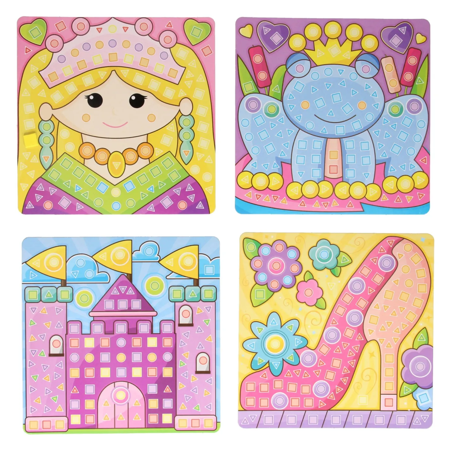 Knutselset Mozaïek Prinses Maken, 4 platen