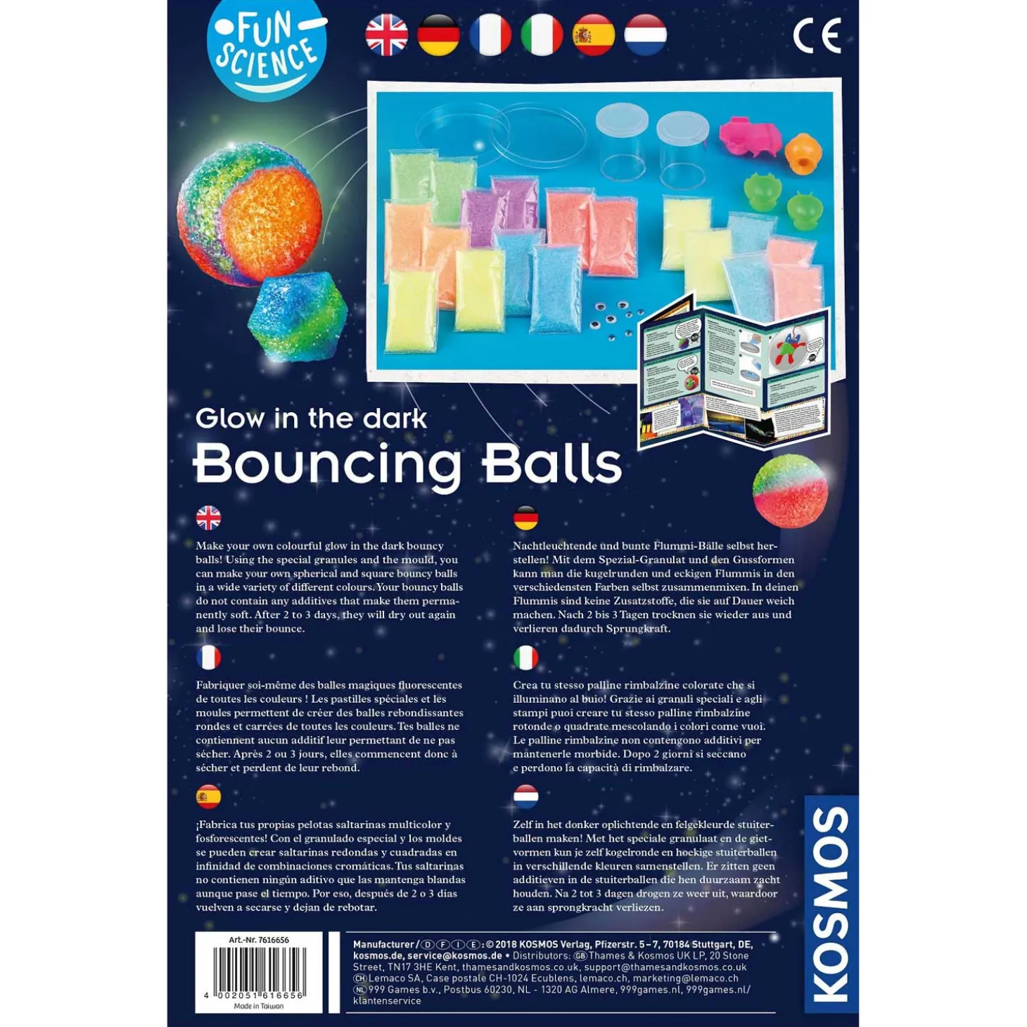Kosmos Glow in the Dark Stuiterballen Maken, 20st.