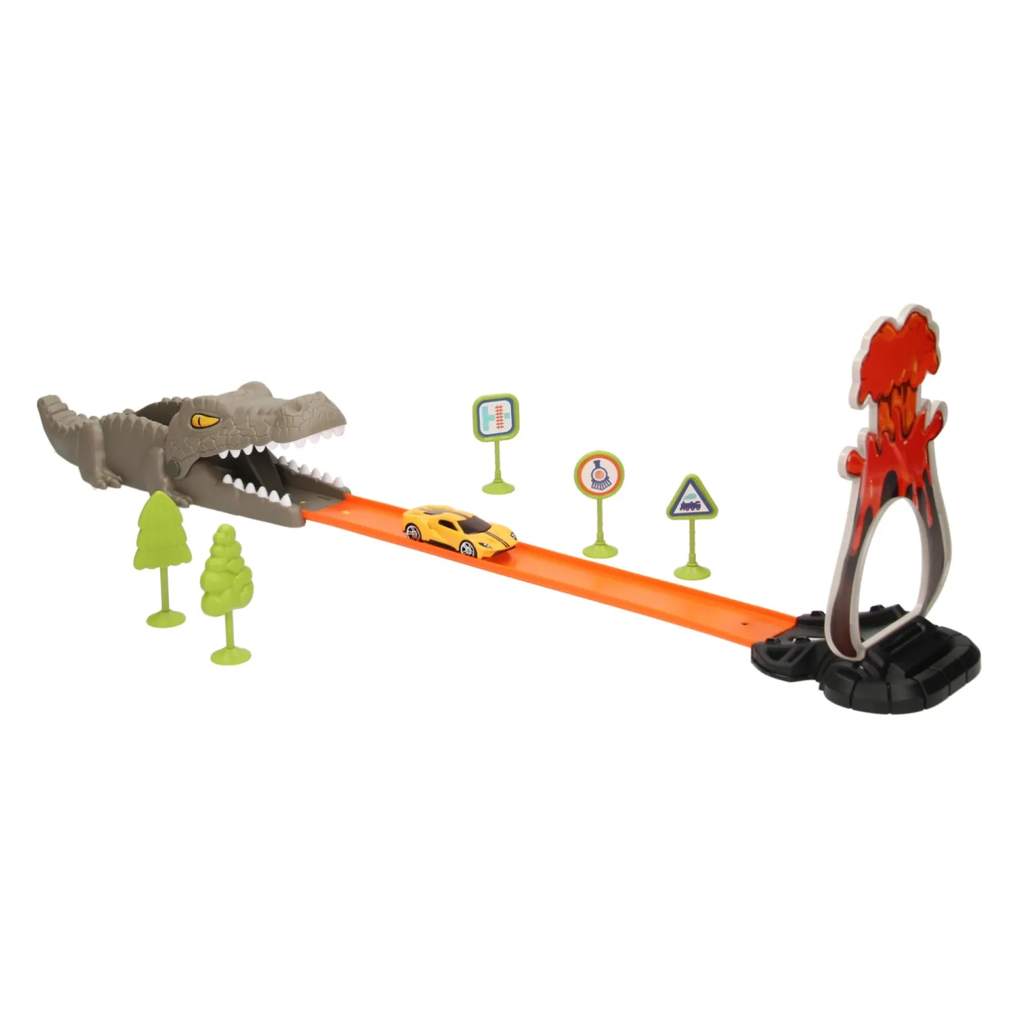 Krokodil Auto Lanceerbaan Set