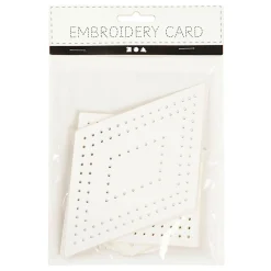 Kruissteken Karton Wit Geometrisch, 20st.