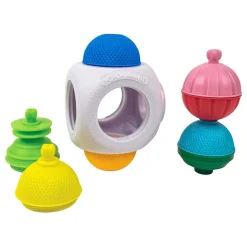 Lalaboom - Mini kubus met Educatieve Kralen - 9st.