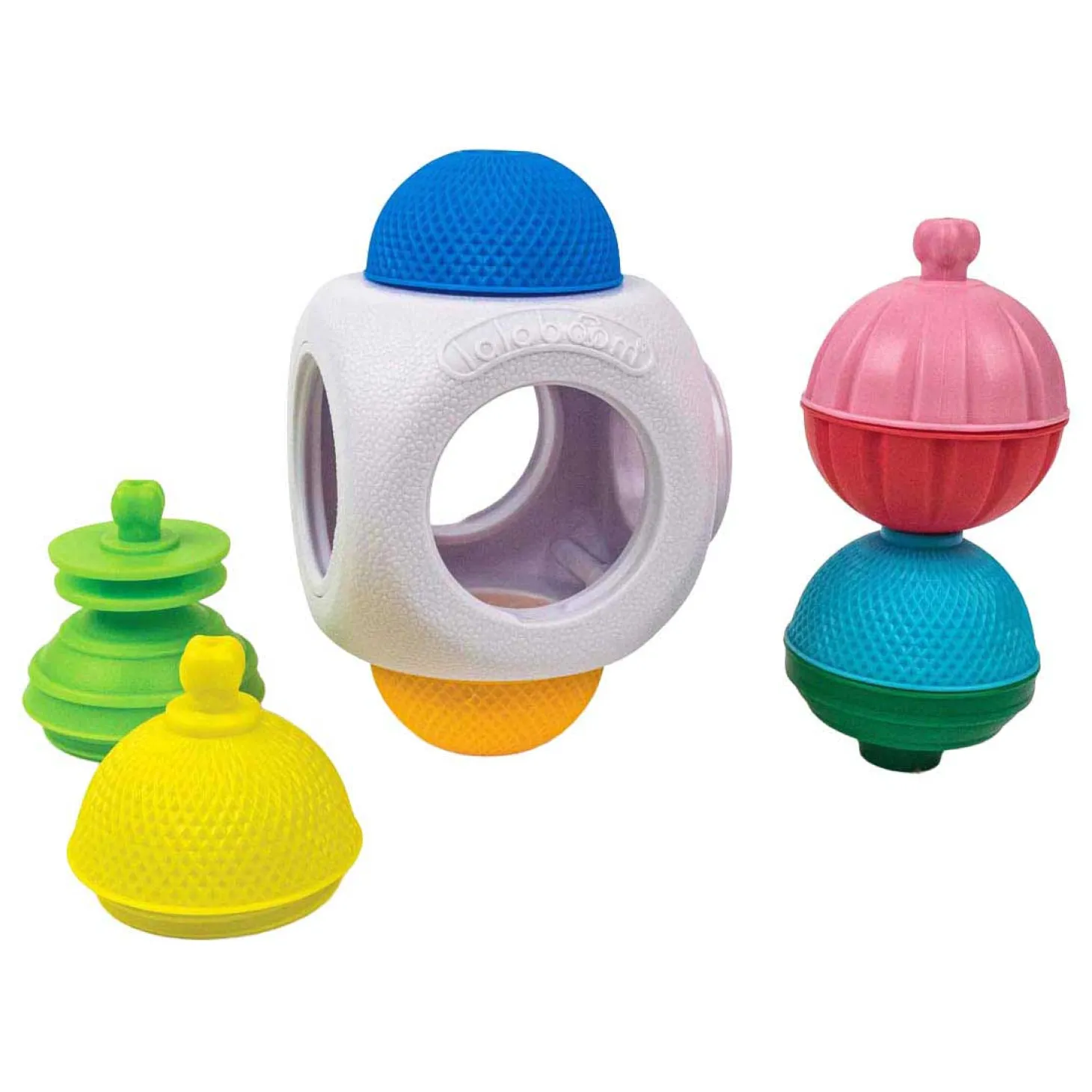 Lalaboom - Mini kubus met Educatieve Kralen - 9st.